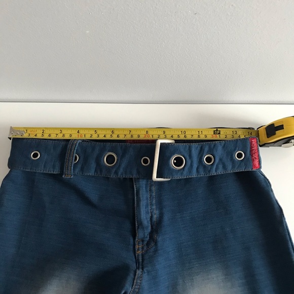 Host Pick🎉 - NWOT Hot Kiss Low Rise Belted Bell Bottoms Blue Jeans 90’s Y2K - Picture 12 of 16